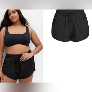 City Chic Black Athletic Shorts